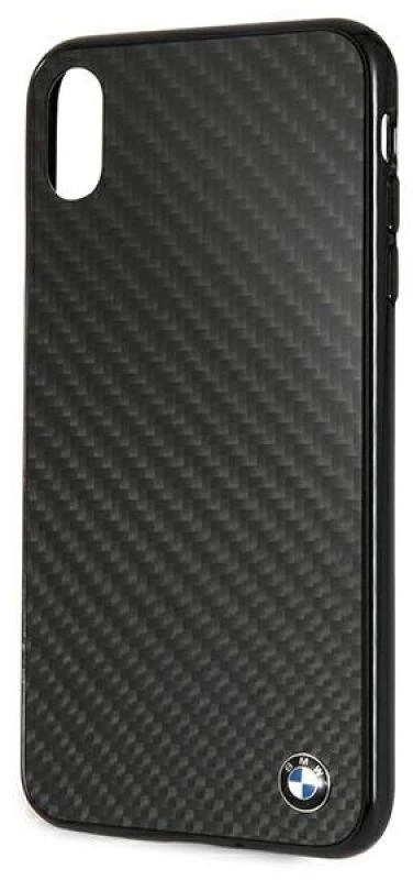 kietas dėklas BMW BMHCI65MBC Apple iPhone Xs Max juodos spalvos Siganture-Carbon
