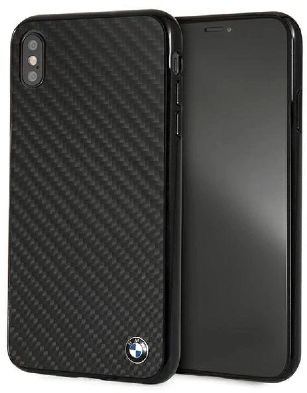 kietas dėklas BMW BMHCI65MBC Apple iPhone Xs Max juodos spalvos Siganture-Carbon