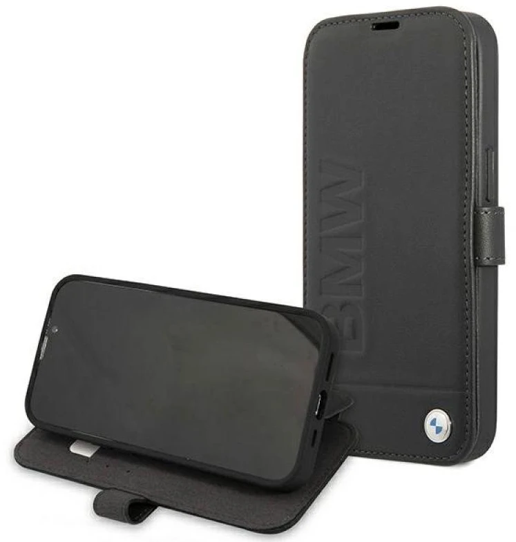 Dėklas BMW BMFLBKP13SSLLBK Apple iPhone 13 mini 5,4″ juodos spalvos book Signature