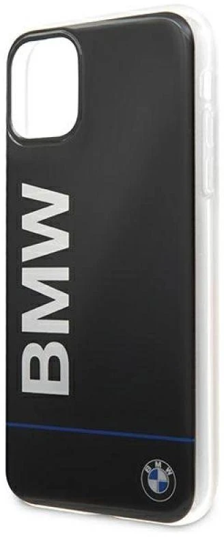 BMW BMHCN65PCUBBK Apple iPhone 11 Pro Max 6.5″ juodos spalvos kietas dėklas Signature Printed Logo