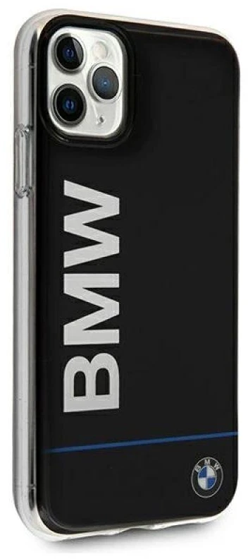BMW BMHCN65PCUBBK Apple iPhone 11 Pro Max 6.5″ juodos spalvos kietas dėklas Signature Printed Logo