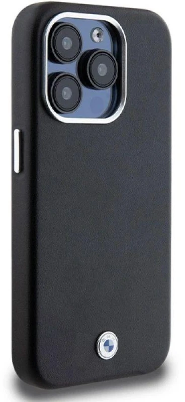 Dėklas BMW BMHMP14L23PUFWK Apple iPhone 14 Pro 6.1″ juodos spalvos Signature Wrapped Metal MagSafe