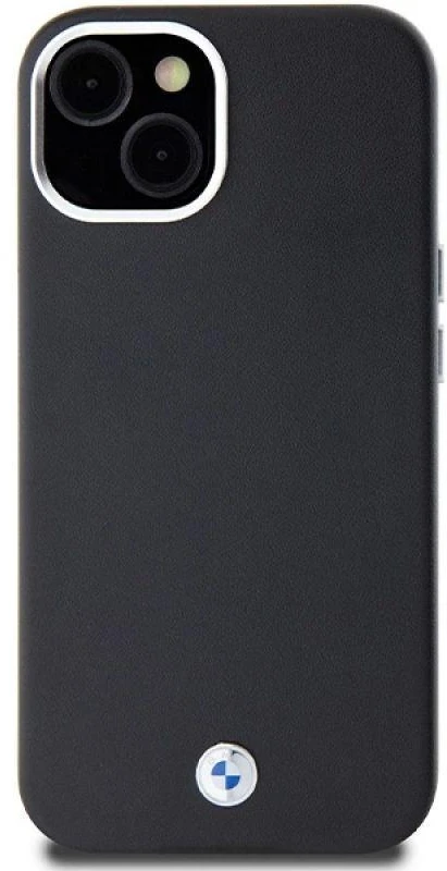 Dėklas BMW BMHMP15S23PUFWK Apple iPhone 15 / 14 / 13 6.1″ juodos spalvos Signature Wrapped Metal MagSafe