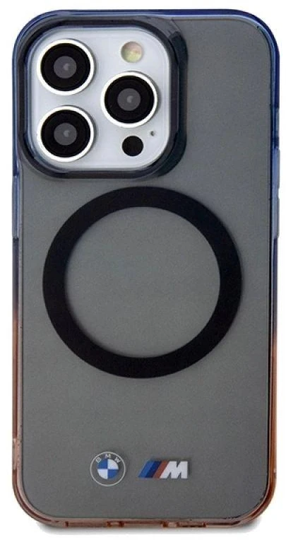 Dėklas BMW BMHMP15XHTGE Apple iPhone 15 Pro Max 6.7″ pilkas kietas dėklas Gradient Bumper MagSafe