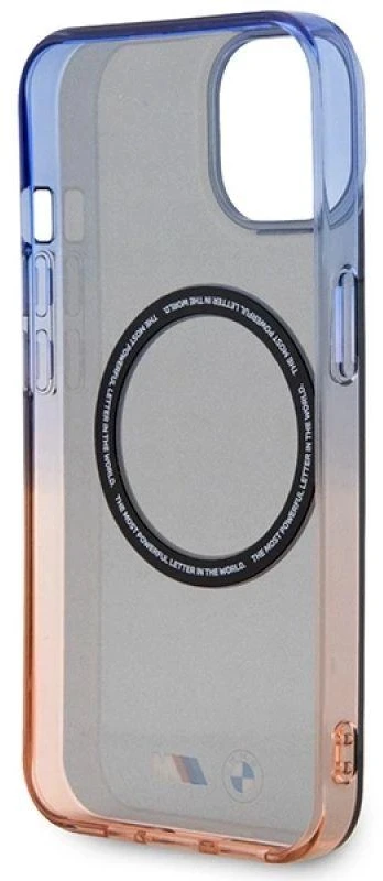 BMW BMHMP14MHTGE Apple iPhone 14 Plus 15 Plus 6.7″ dėklas pilkas kietas dėklas Gradient Bumper MagSafe