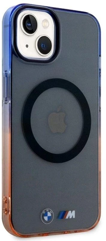 BMW BMHMP14MHTGE Apple iPhone 14 Plus 15 Plus 6.7″ dėklas pilkas kietas dėklas Gradient Bumper MagSafe