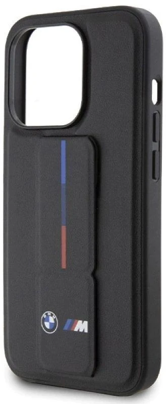 Dėklas BMW BMHCP15L22GSLK Apple iPhone 15 Pro 6.1″ juodos spalvos kietas dėklas Grip Hot Stamp