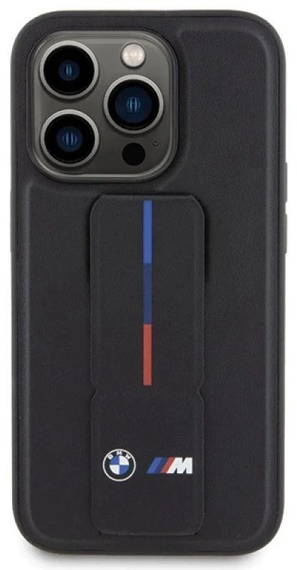 Dėklas BMW BMHCP15L22GSLK Apple iPhone 15 Pro 6.1″ juodos spalvos kietas dėklas Grip Hot Stamp