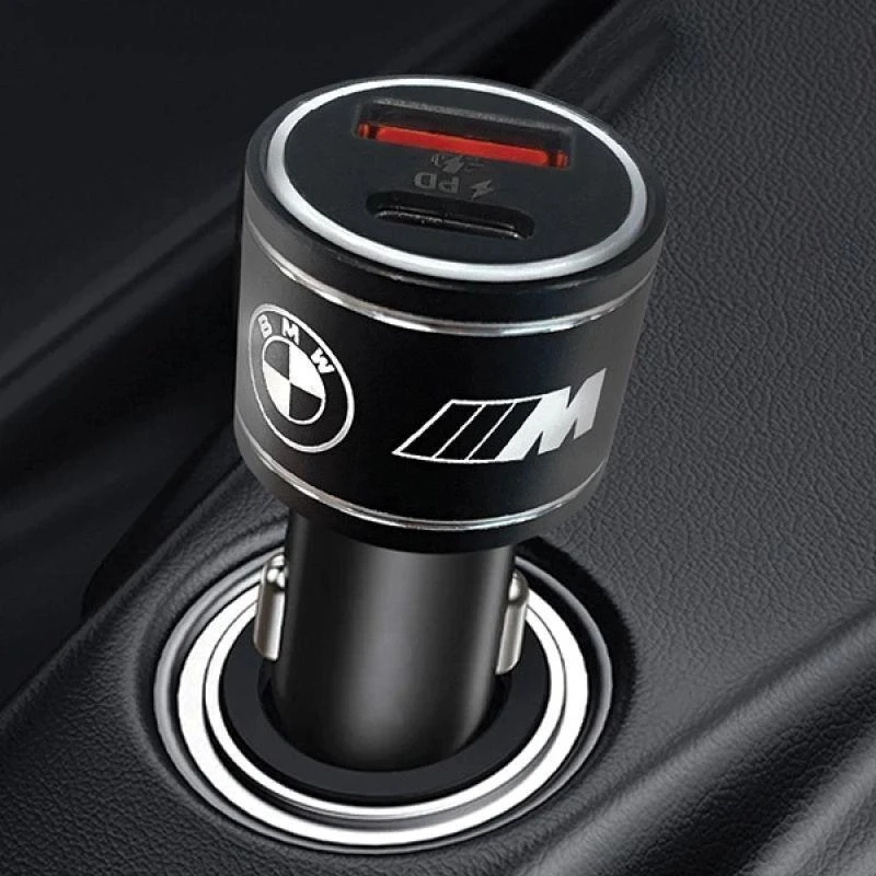 BMW charger BMCCMUSBCK PD-QC 3.0 20W Fast Charge juodos spalvos M Edition