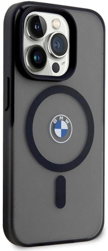 BMW BMHMP15LDSLK Apple iPhone 15 Pro 6.1″ juodos spalvos kietas dėklas IML Signature MagSafe