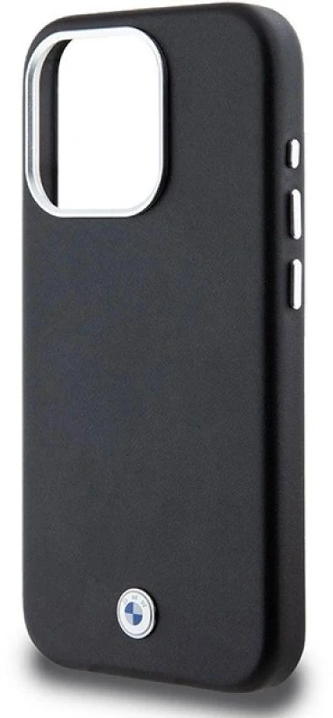 Dėklas BMW BMHMP15L23PUFWK Apple iPhone 15 Pro 6.1″ juodos spalvos Signature Wrapped Metal MagSafe