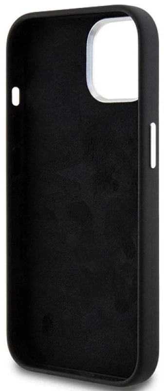 Dėklas BMW BMHMP15SSILBK2 Apple iPhone 15 14 13 6.1″ juodos spalvos Signature Liquid Silicone MagSafe