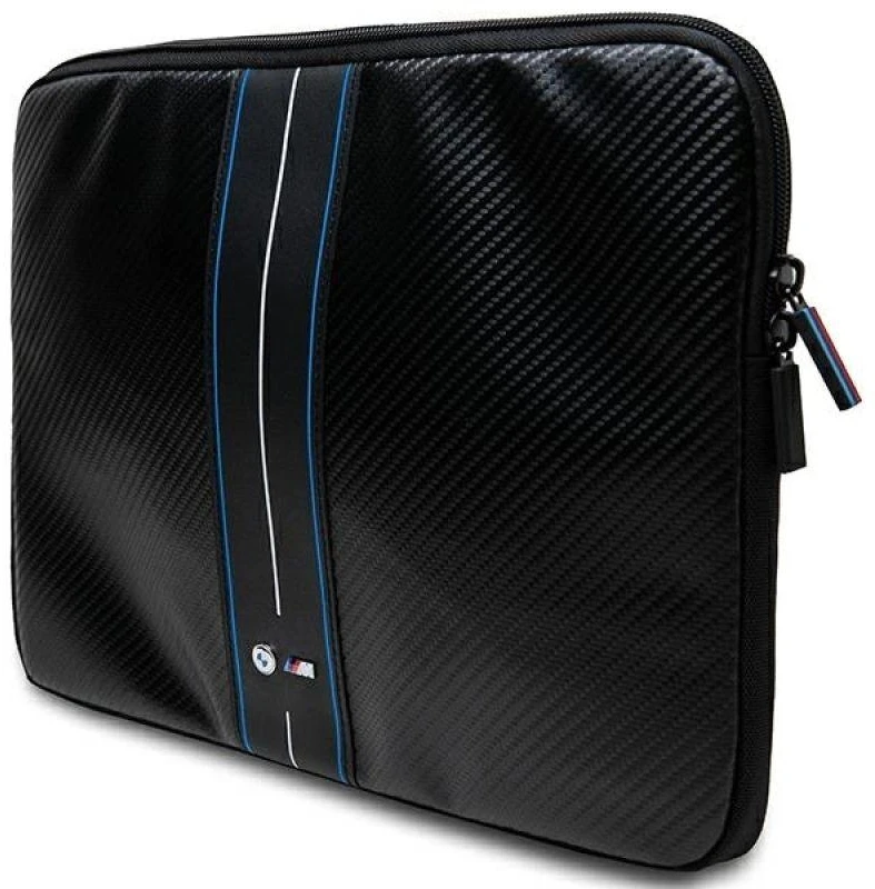 BMW Dėklas kompiuteriui BMCS14COMSCAKL 14″ juodos spalvos Carbon Mėlyna Stripes