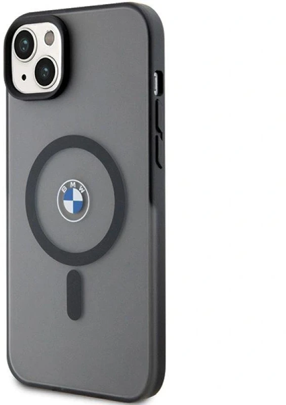 Dėklas BMW BMHMP14MDSLK Apple iPhone 14 Plus / 15 Plus 6.7″ juodos spalvos kietas dėklas Signature MagSafe