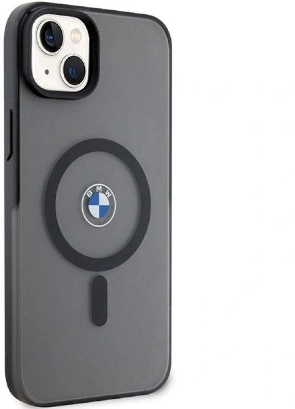 Dėklas BMW BMHMP14MDSLK Apple iPhone 14 Plus / 15 Plus 6.7″ juodos spalvos kietas dėklas Signature MagSafe
