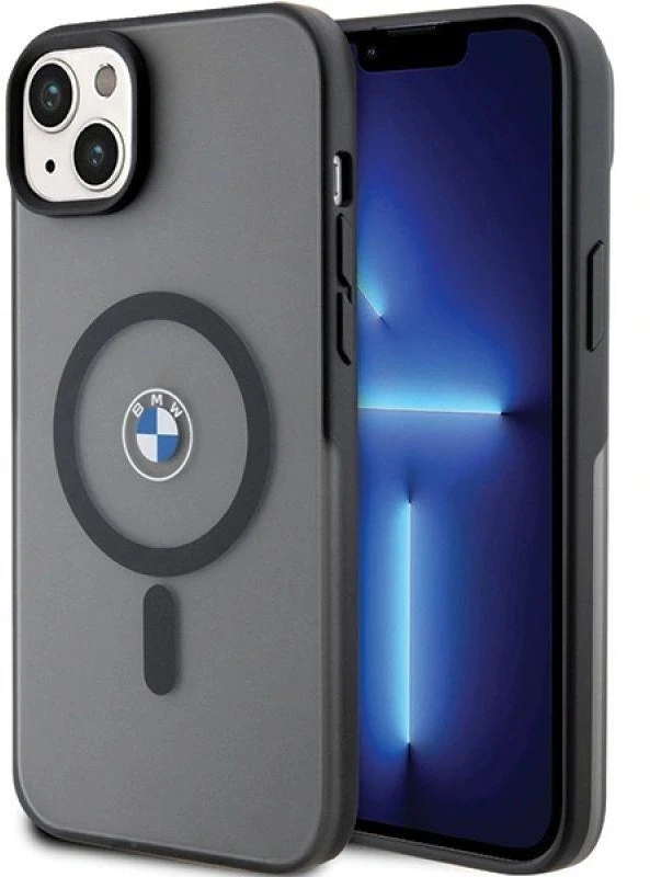 Dėklas BMW BMHMP14MDSLK Apple iPhone 14 Plus / 15 Plus 6.7″ juodos spalvos kietas dėklas Signature MagSafe