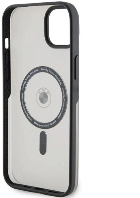 Dėklas BMW BMHMP14MDSLK Apple iPhone 14 Plus / 15 Plus 6.7″ juodos spalvos kietas dėklas Signature MagSafe