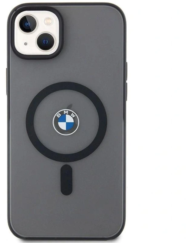 Dėklas BMW BMHMP14MDSLK Apple iPhone 14 Plus / 15 Plus 6.7″ juodos spalvos kietas dėklas Signature MagSafe
