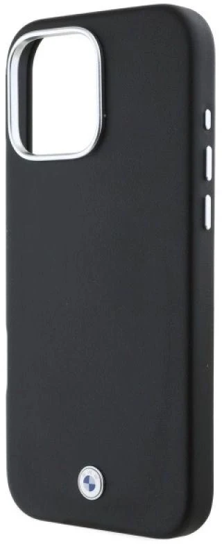 BMW BMHMP16X23 PUFWK Apple iPhone 16 Pro Max 6.9″ juodos spalvos kietas dėklas Sign Full Wrapped Metal MagSafe