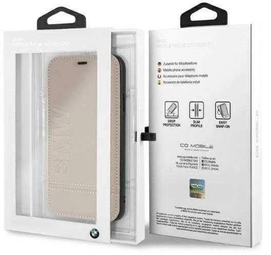 Dėklas BMW Logo Imprint iPhone Xr Case - rusvai gelsvas