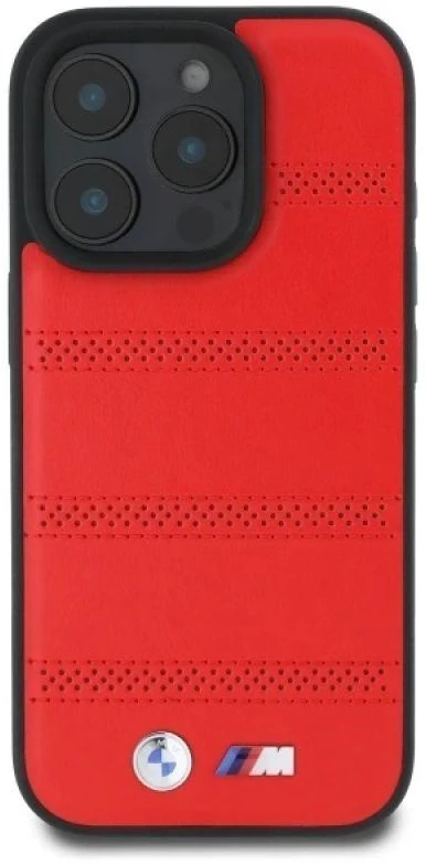 Dėklas BMW BMHMP16X23PUSPR Apple iPhone 16 Pro Max 6.9" raudona/raudona M perforuota ir susiūta linija MagSafe