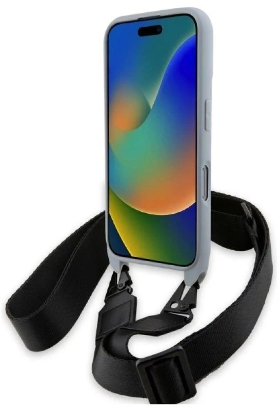 BMW BMHCP16X23PSCCG Apple iPhone 16 Pro Max 6.9" pilkas kietas dėklas M Edition Carbon Stripe & Strap