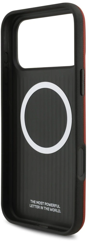 BMW M FW Metal Logo MagSafe dėklas skirtas Apple iPhone 17 Pro Max Raudona