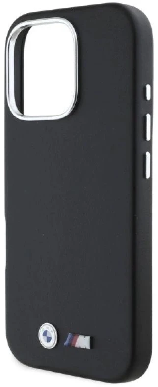 BMW BMHCP16X23 PMWK Apple iPhone 16 Pro Max 6.9″ juodos spalvos kietas dėklas M Smooth Full Wrapped Metal
