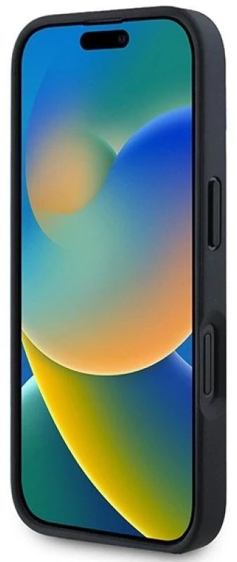 BMW BMHMP16S23 PUPDG Apple iPhone 16 6.1″ pilkas kietas dėklas M Perforated Tricolor Line MagSafe