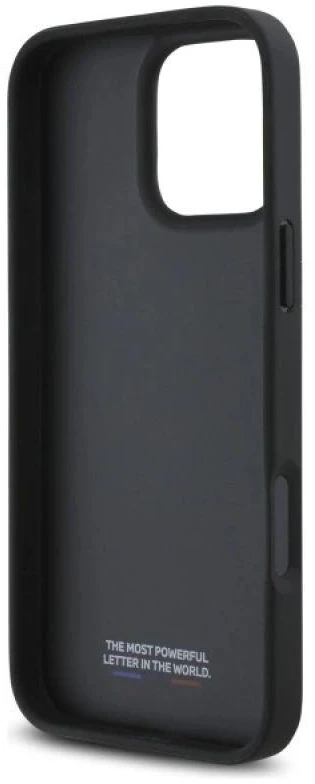 BMW BMHCP16L23 PUPVA Apple iPhone 16 Pro 6.3″ anthracite kietas dėklas M Perforated Tricolor Detail Line