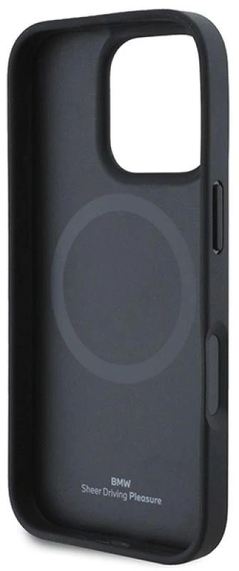 BMW BMHMP16L23 PUSPR Apple iPhone 16 Pro 6.3″ red kietas dėklas M Perforated And Stitched Line MagSafe