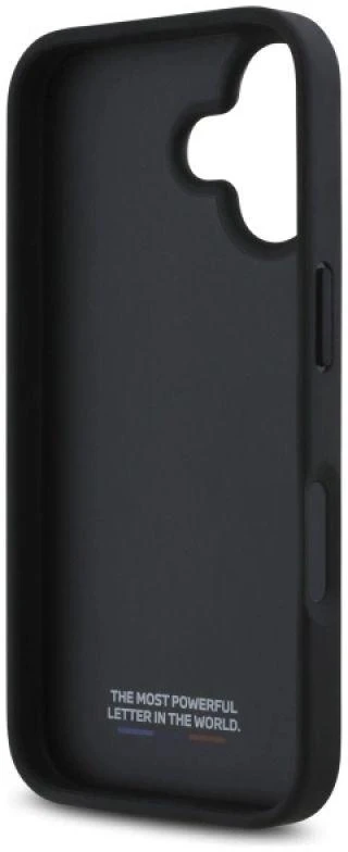 BMW BMHCP16S23 PUPVA Apple iPhone 16 6.1″ anthracite kietas dėklas M Perforated Tricolor Detail Line