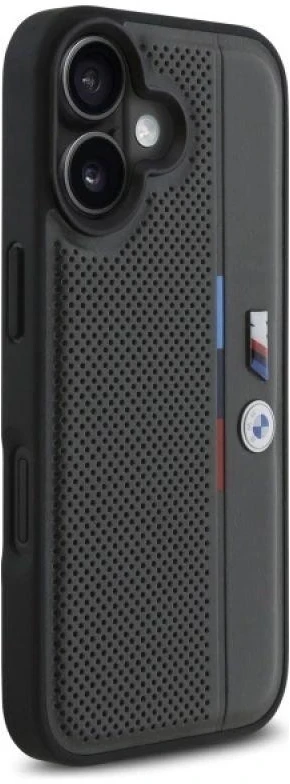 BMW BMHCP16S23 PUPVA Apple iPhone 16 6.1″ anthracite kietas dėklas M Perforated Tricolor Detail Line