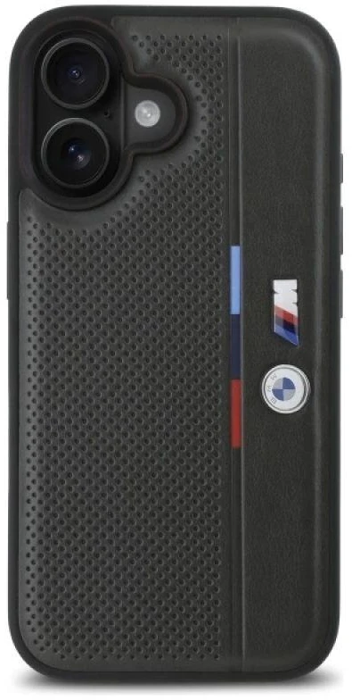 BMW BMHCP16S23 PUPVA Apple iPhone 16 6.1″ anthracite kietas dėklas M Perforated Tricolor Detail Line
