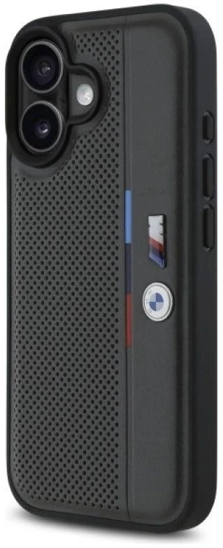 BMW BMHCP16S23 PUPVA Apple iPhone 16 6.1″ anthracite kietas dėklas M Perforated Tricolor Detail Line