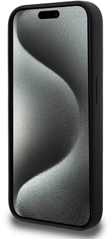 BMW BMHMP15L22SMPK Apple iPhone 15 Pro 6.1″ juodos spalvos kietas dėklas M Silicone Pattern MagSafe