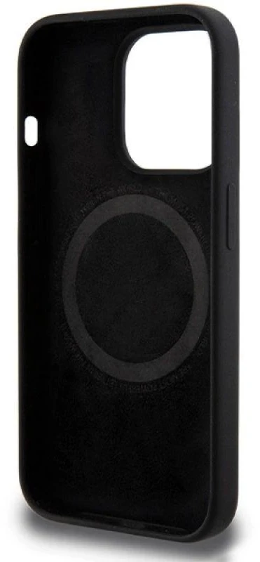 BMW BMHMP15L22SMPK Apple iPhone 15 Pro 6.1″ juodos spalvos kietas dėklas M Silicone Pattern MagSafe
