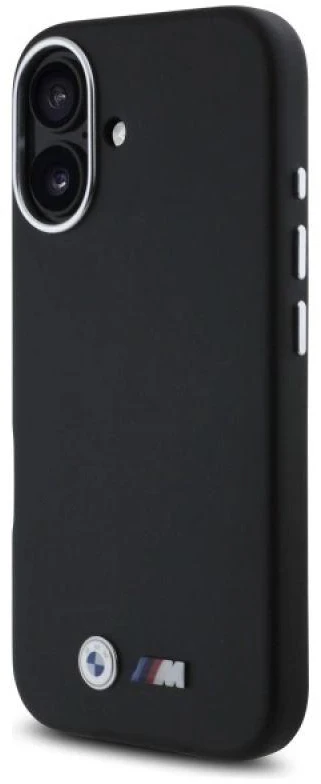 BMW BMHCP16S23 PMWK Apple iPhone 16 6.1″ juodos spalvos kietas dėklas M Smooth Full Wrapped Metal