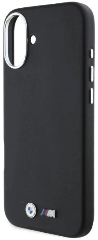 BMW BMHMP16S23 PMWK Apple iPhone 16 6.1″ juodos spalvos kietas dėklas M Smooth Full Wrapped Metal MagSafe