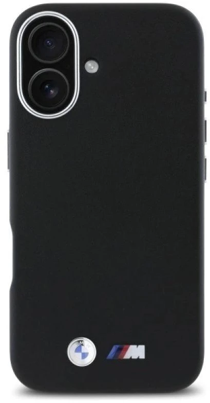BMW BMHCP16S23 PMWK Apple iPhone 16 6.1″ juodos spalvos kietas dėklas M Smooth Full Wrapped Metal