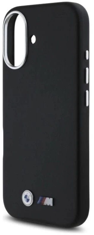 BMW BMHCP16S23 PMWK Apple iPhone 16 6.1″ juodos spalvos kietas dėklas M Smooth Full Wrapped Metal