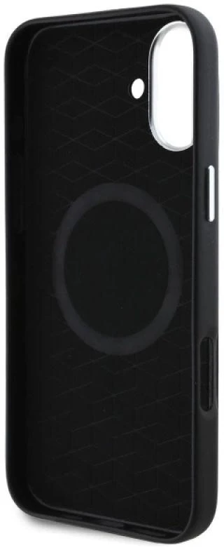 BMW BMHMP16M23 PMWK Apple iPhone 16 Plus 6.7″ juodos spalvos kietas dėklas M Smooth Full Wrapped Metal MagSafe
