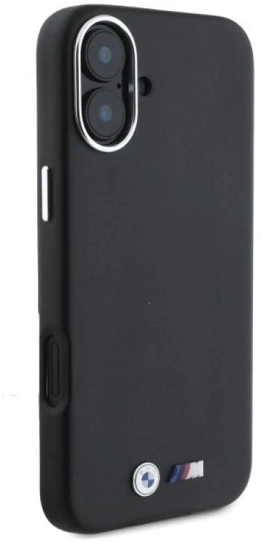 BMW BMHMP16M23 PMWK Apple iPhone 16 Plus 6.7″ juodos spalvos kietas dėklas M Smooth Full Wrapped Metal MagSafe