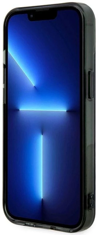BMW BMHMP14MHCRS dėklas Apple iPhone 14 Plus 15 Plus 6.7″ skaidrus kietas dėklas Sidabrinis Ring MagSafe