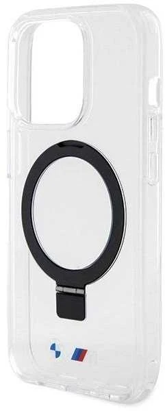 Dėklas BMW BMHMP15LURST Apple iPhone 15 Pro 6.1″ clear kietas dėklas Ring Stand M Collection MagSafe