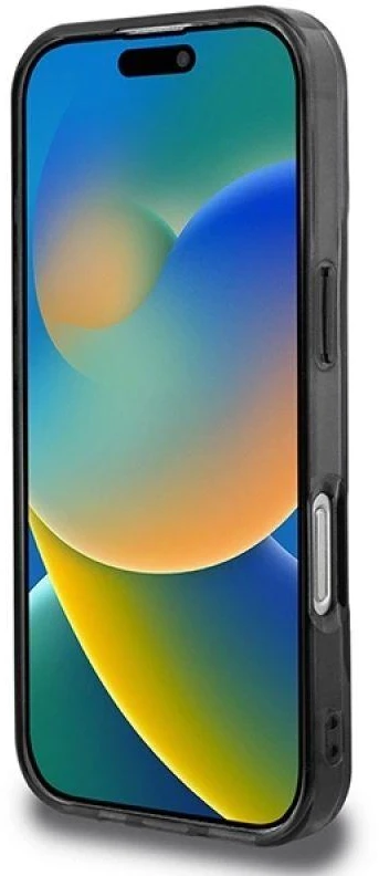 BMW BMHCP16L23HTRAG Apple iPhone 16 Pro 6.3″ pilkas kietas dėklas Motorsport IML Random Stripes