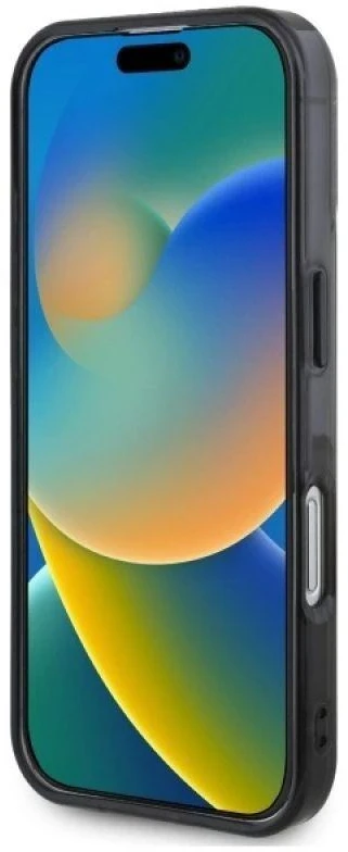BMW BMHCP16M23HTRAG Apple iPhone 16 Plus 6.7″ pilkas kietas dėklas Motorsport IML Random Stripes