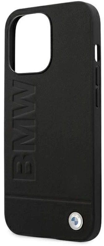 Dėklas BMW Leather Stamp Case for iPhone 14 Pro - Juodas