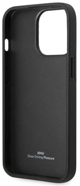 Dėklas BMW BMHCP14L22RFGK Apple iPhone 14 Pro 6.1″ juodos spalvos Leather Diamond Pattern