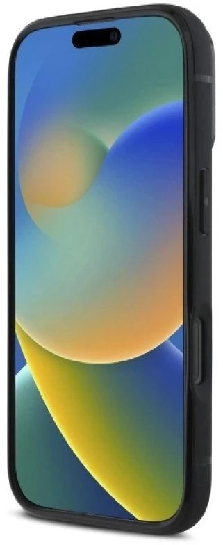 BMW BMHCP16X22RSEPK Apple iPhone 16 Pro Max 6.9″ juodos spalvos kietas dėklas Sign Leather Cardslot